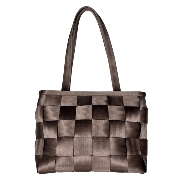 Harveys Handbags - Harveys Seatbelt Handbag Tote Dark Brown Woven Shoulder Bag